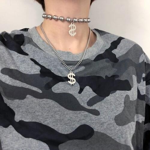 Dollars Pendant Beads Women Jewelry Pendants Necklaces for Women Gothic Style Jewelry on the Neck Woman Choker Necklace Friends