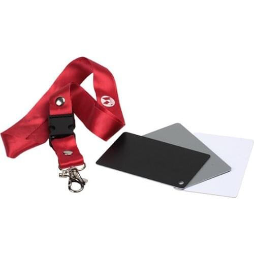 Pixco Mini 3-in-1 18% Gray / White / Black Card Set Flash Focusing Screen for White Balance / Exposure Value