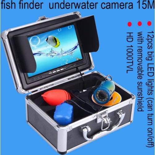 WF01 15m Underwater Fishing Camera Fish Finder Camera Waterproof IP68 Underwater Viewing System 7'' Color LCD Monitor