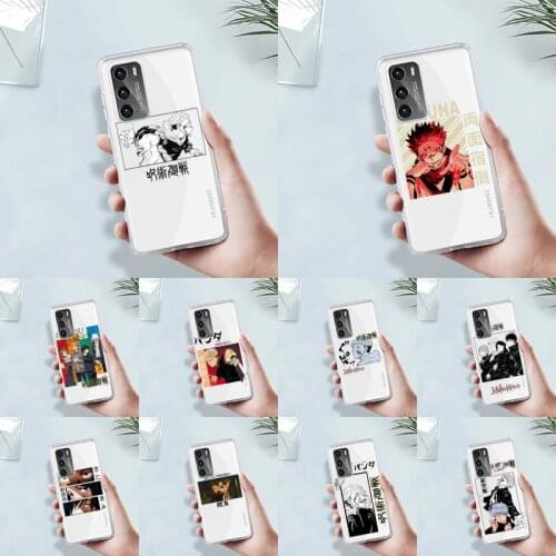 Jujutsu Kaisen Japan Anime Phone Case Transparent For Huawei 8 7 6 5 4 3 2 pro SE i E Soft TPU Clear Mobile Bags Coque