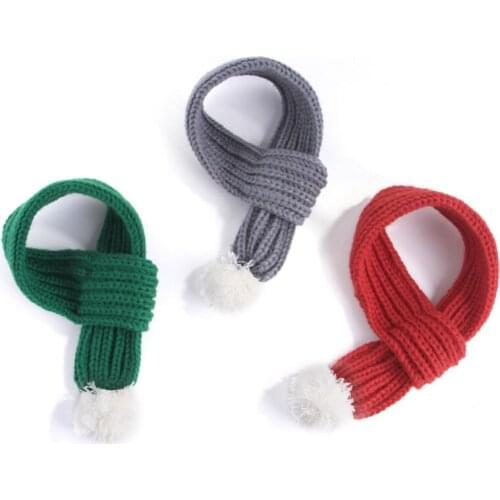 Christmas Pet Knit Scarf Winter Scarf Warm Christmas Dog Accessories Cat Neckerchief Small Dog Chihuahua Pug Kitten Accessories