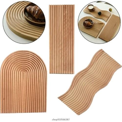 Water Ripple Bread Dessert Tray Cutting Chopping Board Creative Geometric Design Placement Plate Curved Surface Art Mold ma27 21