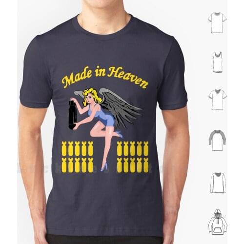Made In Heaven T Shirt DIY Cotton Big Size S-6xl Claire 2 Made In Heaven Queen Freddie Angel Bombshell Girl World War 2
