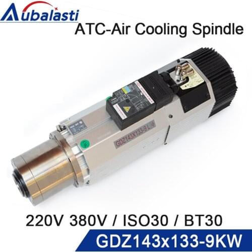 CNC Spindle 9KW Air Cooled Automatic Tool Spindle Woodworking 220V 380V Machine Tool Spindle for CNC Milling Router Machine