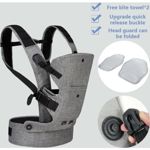 Baby Carrier Wrap Newborn to Toddler, 6-in-1 Kangaroo Baby Carrier Backpack Front and Back for Dad and Mom