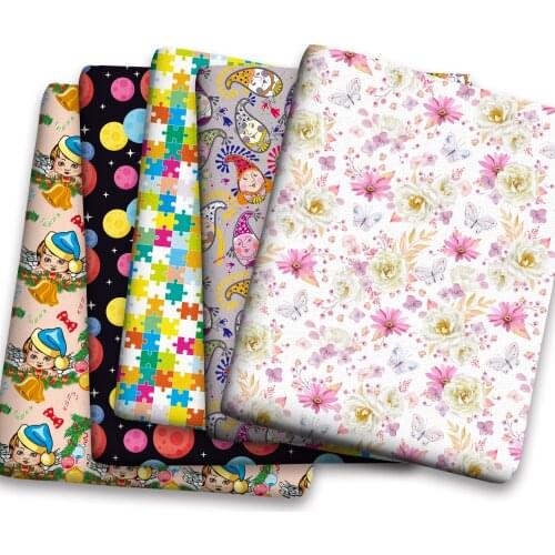 Spring Summer Cotton Super Dense Sewing Fabric Making Womens Wear Dress Children Clothing Home Clothes Cloth c01 0.5Meter