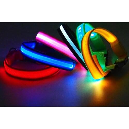 LED Dog Collar Soft Buckle Comfortable Lightweight Adjustable Pet Collars Makes Your Dog Visible, Safe & Seen