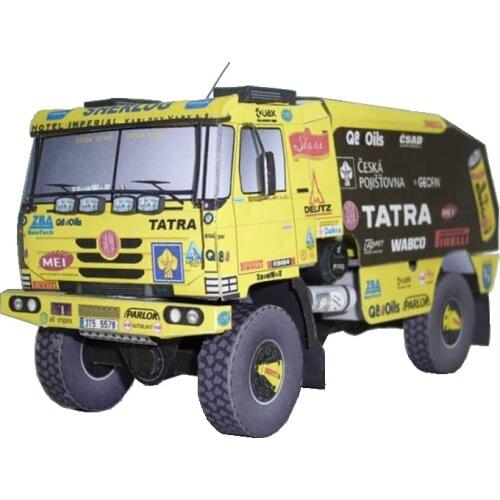 Tatra 815 2008 Truck 1:53 Dakar Rally Folding Cutting Mini 3D Paper Model Papercraft DIY Adult Handmade Craft Toys ZX-046
