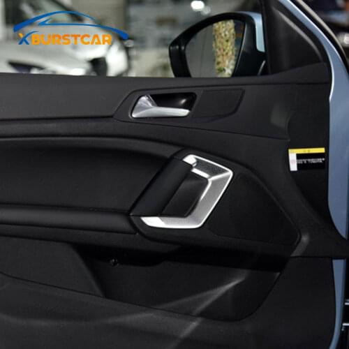 Xburstcar Car Inner Door Handle Cover Trim for Peugeot 308 308s 408 Accessories Inner Armrest Decorative Frame Car Styling