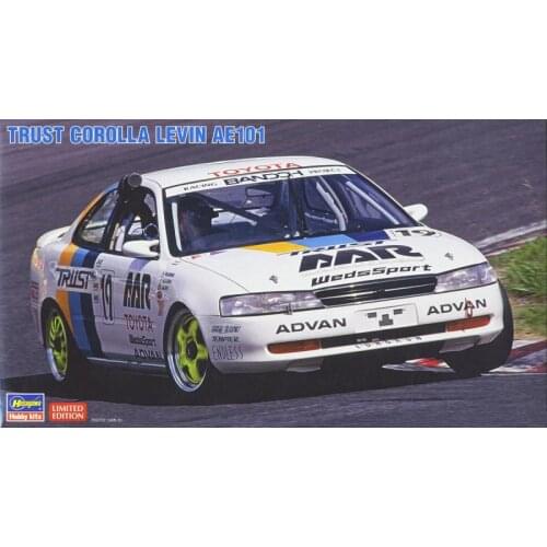 1/24 Hasegawa Plastic Assembled Car Model Toy Trust Corolla Levin AE101 Static Model DIY Assembling Kit #20463