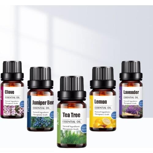 100% Pure Natural Essential Oils for Aromatherapy Diffusers Lavender Eucalyptus Lemon Water Soluble Relieve Stress Essential Oil