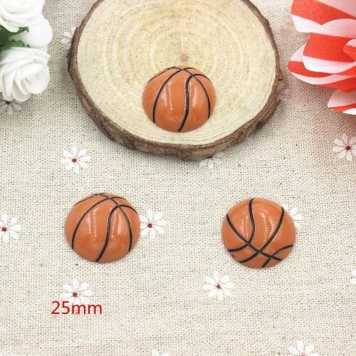 15pcs/lot resin cabochons accessories new arrival resin bashetball kids jewelry decoration