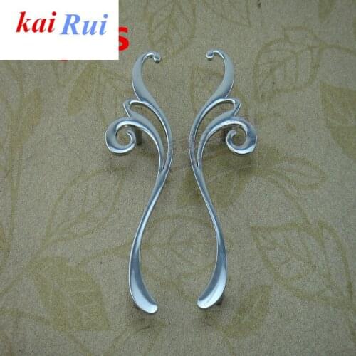 2pcs Modern Chrome Zinc alloy 96MM Furniture Handle Pull Kitchen Cabinets Pull Knob Drawer Wardrobe Cupboard Door handles