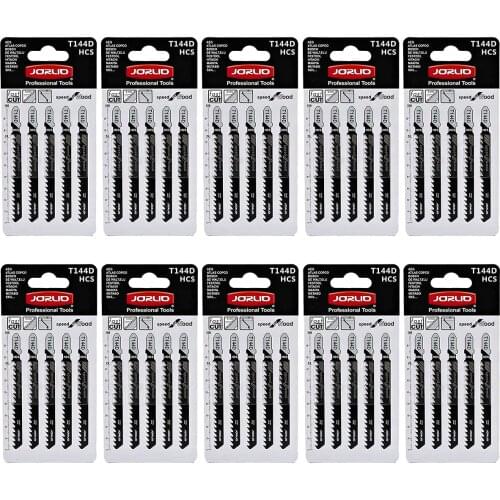 50Pcs Jig Saw Blades Set T144D T-Shank for Cutting Wood