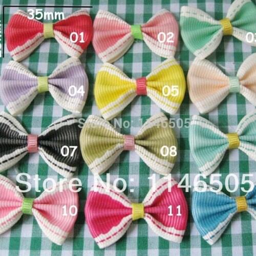 50PCS Newly bowtie mixed ribbon Kids Garment / Craft accessory gift package decorated/satin silk flower/bowtie accessories