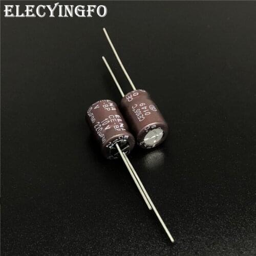 10pcs/100pcs 220uF 10V220uf ELNA CE-BP 8x11.5mm 10V220uF Bipolar Audio Capacitor Yellow