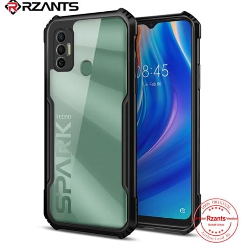 Rzants For Tecno Spark 7 Tecno Spark 7 Pro Soft Casing Camera Protection Small Hole Case Phone Back Clear Hard Cover