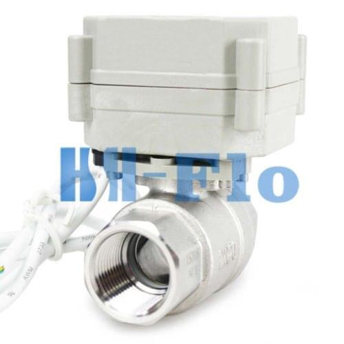 DC9-24V 1'' Proportional Control Valve 2 Way SS304 DN25 Water Modulating Control Ball Valve 0-5V/0-10V/4-20mA