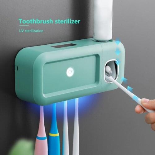 Toothbrush Holder Toothpaste Dispenser Bathroom Toothbrush Storage Box Multi-function Storage Holder