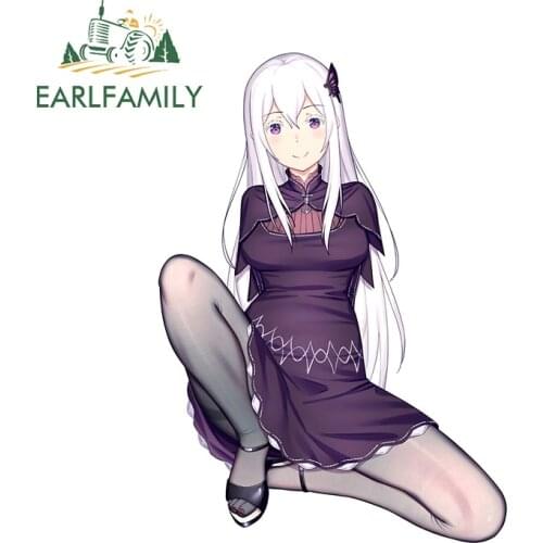 EARLFAMILY 13cm x 9.4cm for Cute Echidna Anime Car Sticker Refrigerator Windows Decal Scratch-Proof Waterproof DIY Car Styling