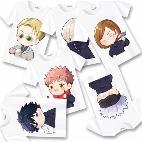 Jujutsu Kaisen Cosplay T Shirt Itadori Yuji Fushiguro Megumi Cartoon Print Summer T-Shirt Japanese Anime Summer T Shirt Top Tee