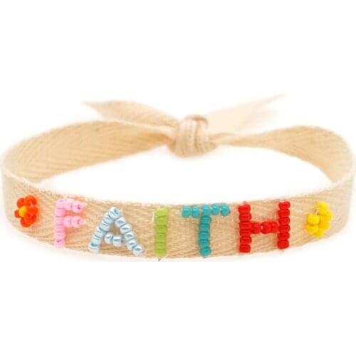 Go2boho 2021 Miyuki Bracelet Gift For Girl Letter Pulseras Jewelry Boho Summer Friendship Womens Jeweler Fabric Cloth Bracelets