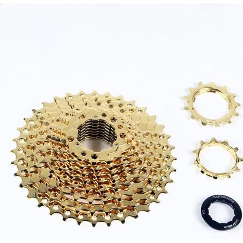 Bicycle Mountain Bike Freewheel 10 Speed Golden Cassette Flywheel 11-36T Bicycle Accessories
