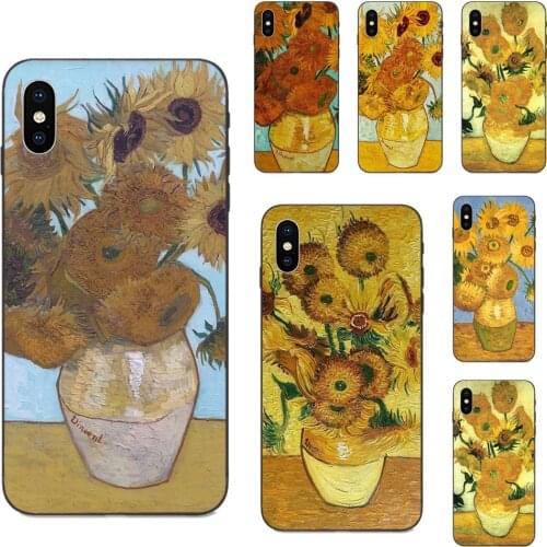 Van Gogh Sunflowers Oil Painting For Huawei nova 2 2S 3i 4 4e 5i Y3 Y5 II Y6 Y7 Y9 Lite Plus Prime Pro 2017 2018 2019