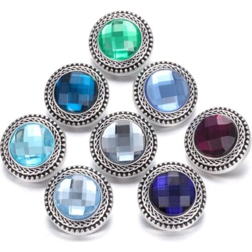 6pcs/lot Mrs Win Snap Jewelry Buttons Snap jewelry Black Press Buttons fit 18-20MM Snap Bracelet S0651