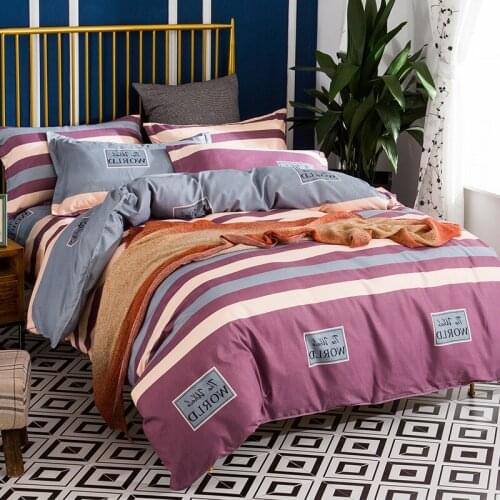 3-piece set (quilt cover + pillowcase) thickened and brushed Four seasons general household double quilt bedding