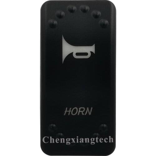 Laser Etched - HORN - Led Backlit Rocker Switch Cap for Car Boat Truck Rv Switch Auto DIY Replacing, Cover Only