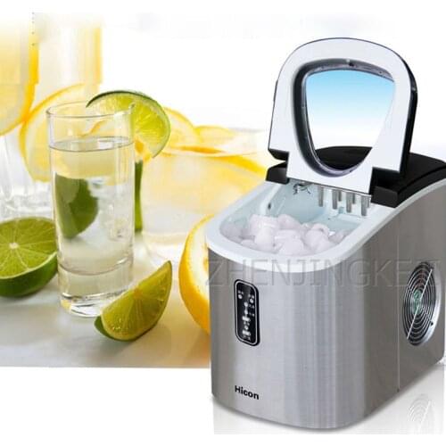 Ice Maker Small Home Appliances Milk Tea Shop Round Ice Manual Add Water Commercial Automatic Ice Cube Maker Frozen Appliances