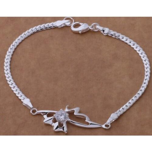 AH203 Hot sterling bracelet, sterling fashion jewelry nobby stone /aopajfwa bcrajtya silver color