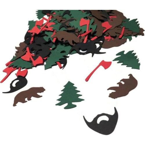 Lumberjack confetti, lumber jack theme baby shower, gender reveal party, camping, hunting, 100CT Lumberjack confetti, lumber jac