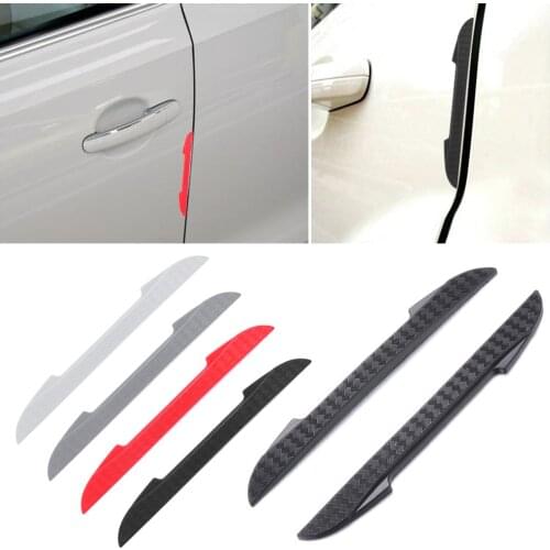 New 4PCS Protective Strip Car Side Door Edge Protector Scrape Guard Bumper Guards Handle Cover 3D Sticker Car Styling Emblem