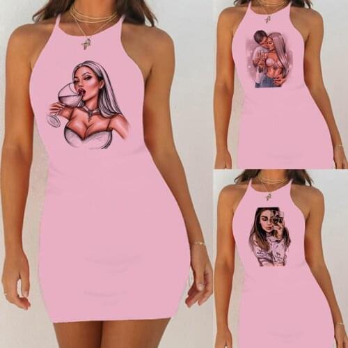 Sexy Woman Dresses Fashion Vintage Dress Summer Sleeveless Club Party Dress Mini Slim Femme Clothes Korean Style Plus Size Dress