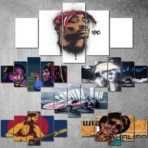 Poster Prints Art Canvas Painting 5 Pieces Lil Peep Wall Pictures Modern Style Living Room Home Decoration No Framework Modular