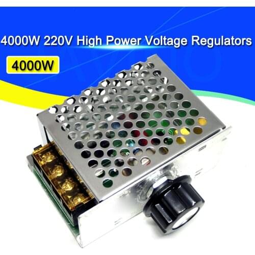 Javino 4000W 220V High Power Voltage Regulators SCR Speed Controller Electronic Voltage Regulator Governor Thermostat HR