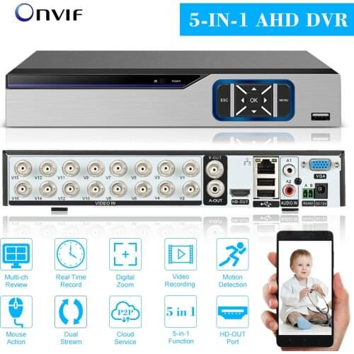 16CH 1080P Hybrid AHD/ONVIF IP/Analog/TVI/CVI/ DVR CCTV Digital Video Recorder P2P Monitoring Security Surveillance System kit