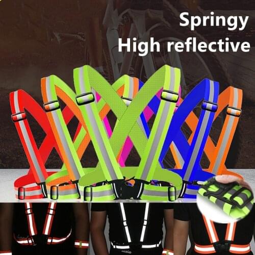 Reflective Vest for Construction Traffic Warehouse Visibility Light Security Jacket Reflective Strips Reflector Vest