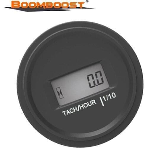 Speed Timer Road Machinery and Equipment Generator Tachometer Engine Motorcycle Lawn Mowers LCD Display Waterproof ABS Black