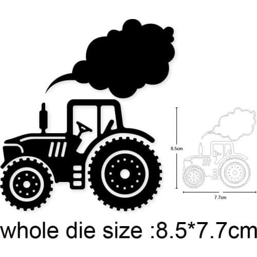 Tractor transport Metal Cutting Dies Christmas Stencils For DIY Embossing Scrapbook Album Paper Card Decoration Craft