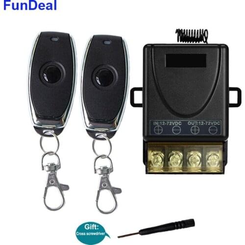 433MHz Universal Wireless Remote Control Switch 12V 24V 72V 1CH Power Controller 30A High Power Remote Control Lamp Motor Switch