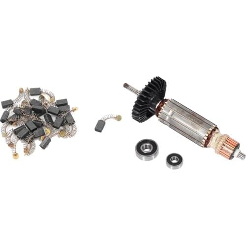 1 Set Carbon Motor Brushes Electric Rotary Motor Tool & 1 Set AC220-240V Angle Grinder Armature Anchor