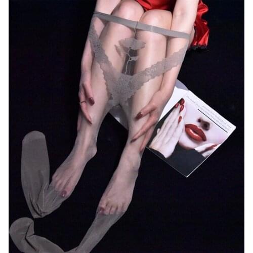 Womens Black Sexy Tights Flower Stockings Transparent Seamless Pantyhose Summer Nylon Plus Size Popsocket Thigh High Stockings