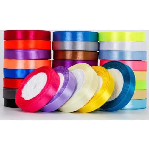 25yards/roll Gift Decoration stain ribbion Craft Wrapping Supplies Riband Handmade DIY ruban cake satin ribbons fabric 6mm-50mm