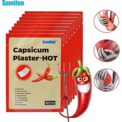 40/64pcs Sumifun Pepper Hot Pain Relief Plaster Back/Neck/Shoulder Chinese Herbal Medical for Joint Arthritis Patch K01501