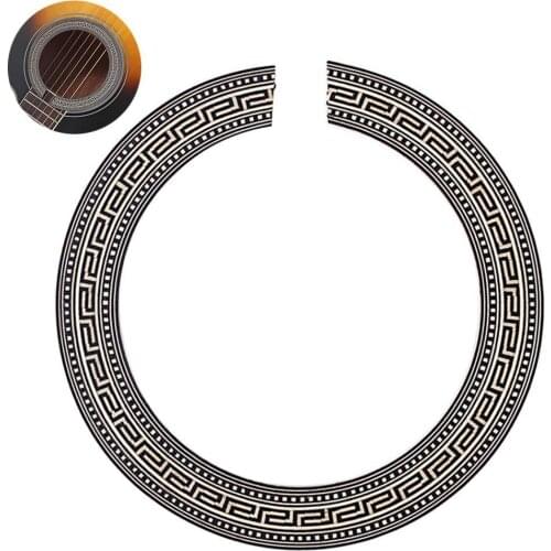 Acoustic Folk Guitar Wood Inlaid Circle Sound Hole Rosette Sticker Decoration Guitars Decal Accessories 91mm Guitar Circle