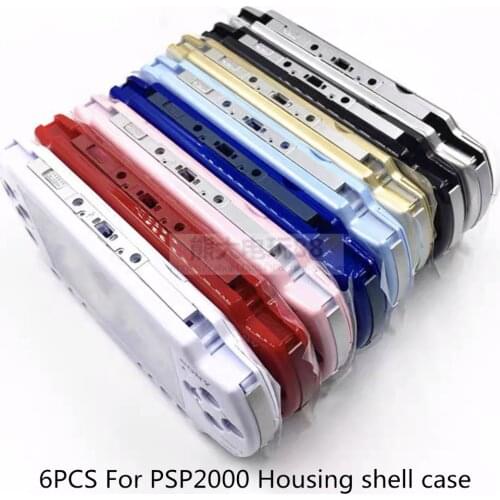 6PCS For Sony PSP2000 Full Housing Case Complete Shell Case Replacement with Buttons Kit Screwdrive For PSP 2000 Console