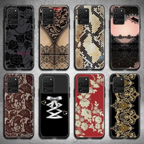 TOPCASHOP Love Lace Flower Phone Case for Samsung S20 plus Ultra S6 S7 edge S8 S9 plus S10 5G lite 2020